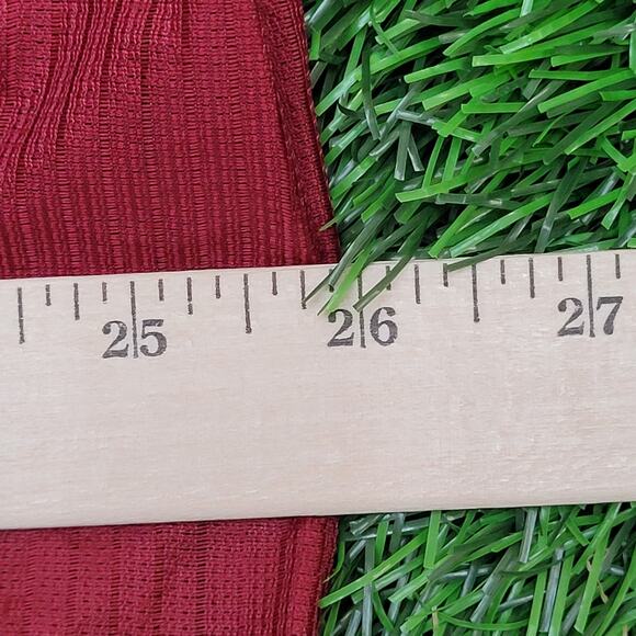 Vintage 90s Haband Textured Disco Button Shirt 2XL 26x29 Red - Picture 4 of 11